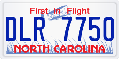 NC license plate DLR7750