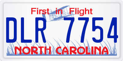 NC license plate DLR7754