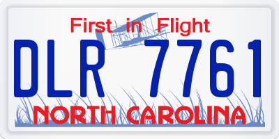 NC license plate DLR7761
