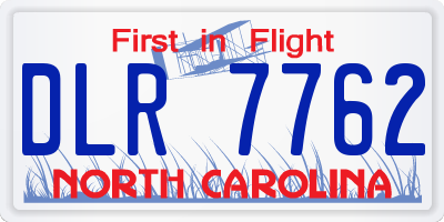 NC license plate DLR7762
