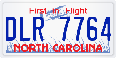 NC license plate DLR7764