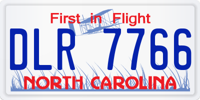 NC license plate DLR7766