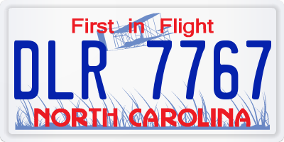 NC license plate DLR7767