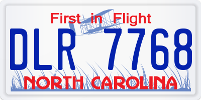 NC license plate DLR7768