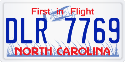 NC license plate DLR7769