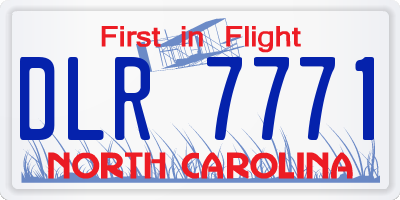 NC license plate DLR7771