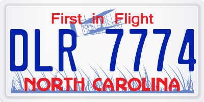 NC license plate DLR7774
