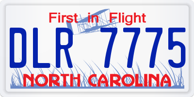 NC license plate DLR7775