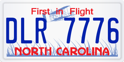NC license plate DLR7776