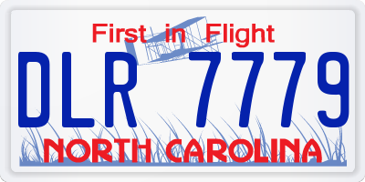 NC license plate DLR7779