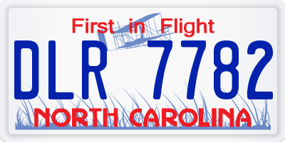 NC license plate DLR7782