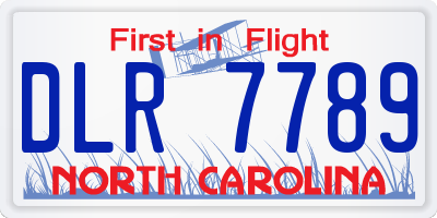 NC license plate DLR7789