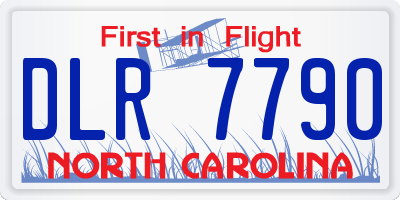 NC license plate DLR7790