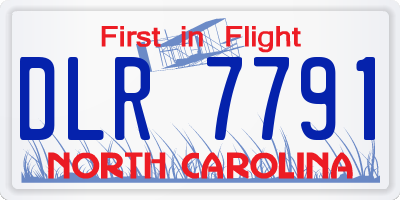NC license plate DLR7791