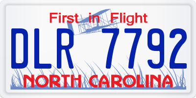NC license plate DLR7792