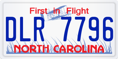NC license plate DLR7796