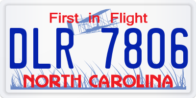 NC license plate DLR7806