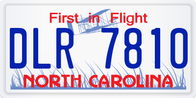 NC license plate DLR7810