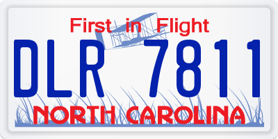 NC license plate DLR7811