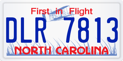 NC license plate DLR7813