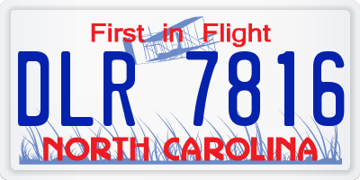 NC license plate DLR7816