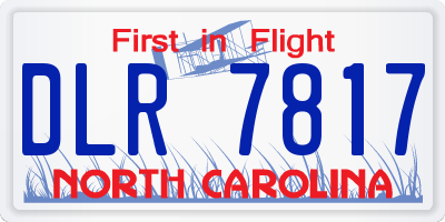 NC license plate DLR7817