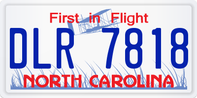 NC license plate DLR7818