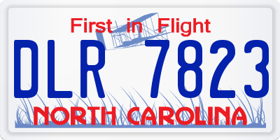 NC license plate DLR7823