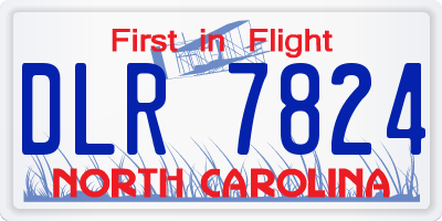NC license plate DLR7824