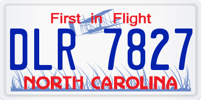NC license plate DLR7827