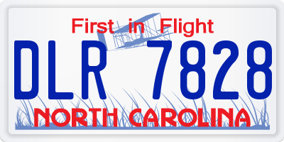 NC license plate DLR7828