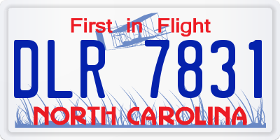 NC license plate DLR7831