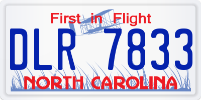 NC license plate DLR7833