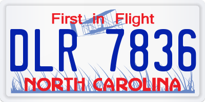 NC license plate DLR7836
