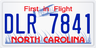 NC license plate DLR7841