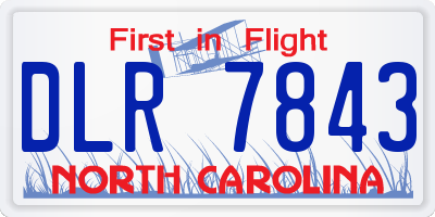 NC license plate DLR7843