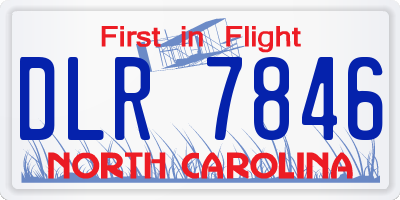 NC license plate DLR7846