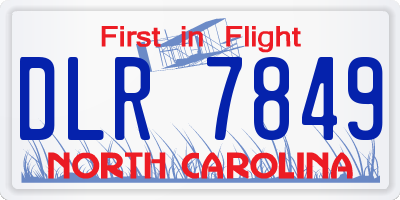NC license plate DLR7849