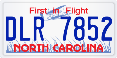 NC license plate DLR7852