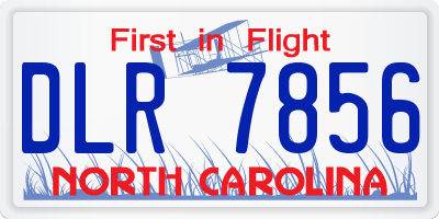 NC license plate DLR7856