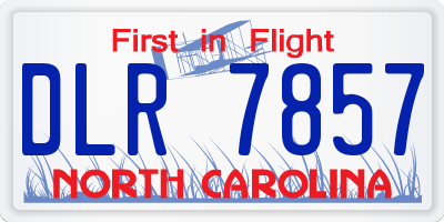 NC license plate DLR7857