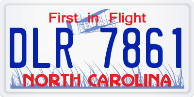 NC license plate DLR7861