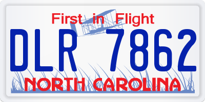 NC license plate DLR7862