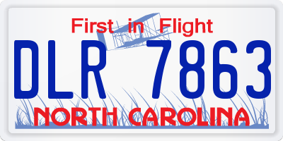 NC license plate DLR7863