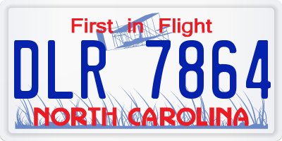 NC license plate DLR7864