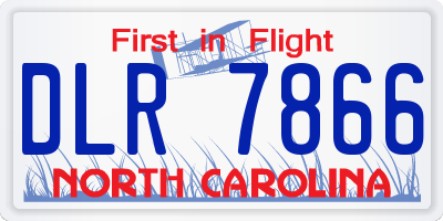 NC license plate DLR7866
