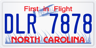 NC license plate DLR7878
