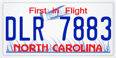 NC license plate DLR7883
