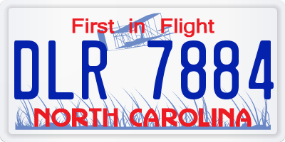 NC license plate DLR7884