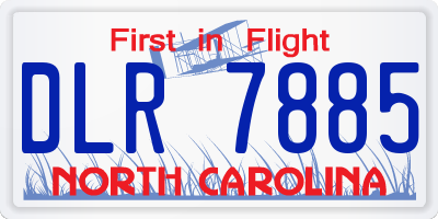 NC license plate DLR7885